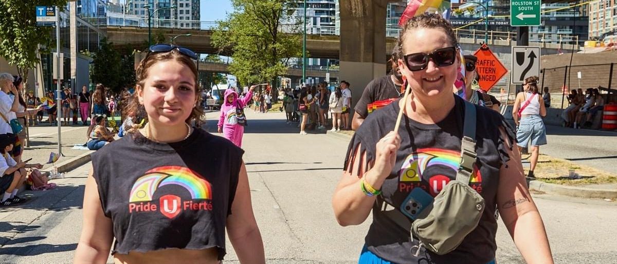 President, Karen Berry and her daughter march in the Pride Parade 2024
